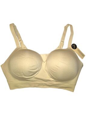 Truekind® Supportive Comfort Wireless Shaping Bra Ivory 4XL NWT